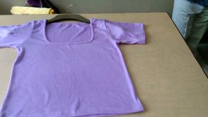 Deep Neck Ribbed Crop Top
