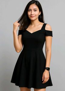 Black Cold Shoulder Dress