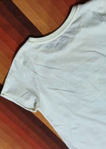 Women Yellow Graphic Print Cotton Tshirt