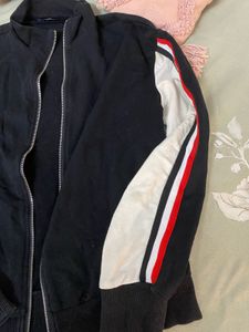 Striped Sleeve Jacket