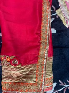 Rust Saree