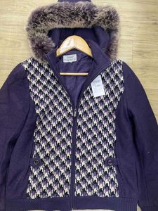 Voilet Fur Hooded Jacket