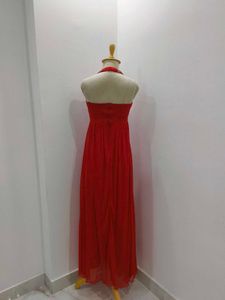 Red Embellished Party Dress