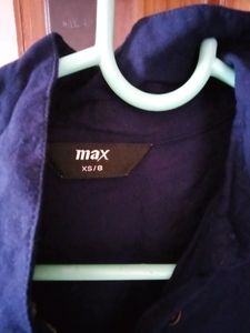 Max Navy Blue Embroidery Tunics For Women