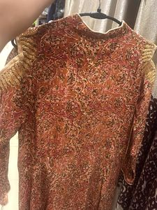ehtnic gown with beautiful kalamkari print 😍