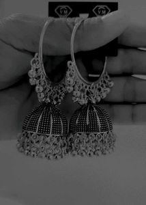 Silver Jhumka Earrings