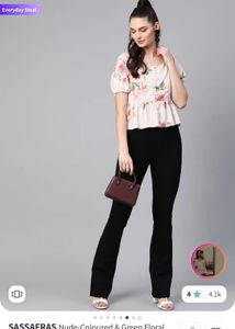 SASSAFRAS Floral Peplum Top