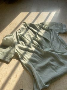satin cowl neck top