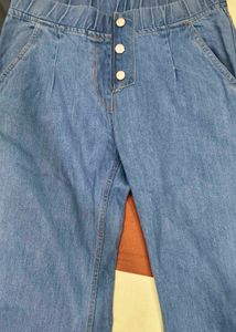 Wide Leg Denim Pants