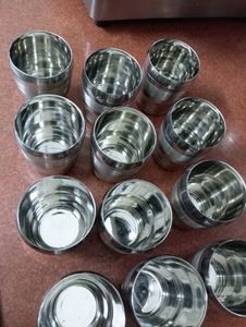 Steel Drinking Glasses (Set of 12)