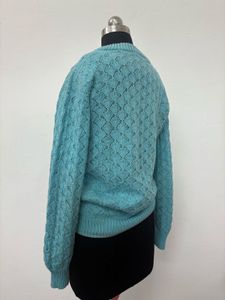 Stylish Blue Knit Sweater