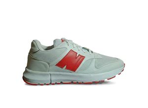 New Balance White &amp; Red Sneakers