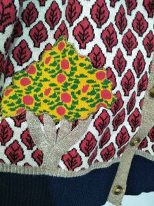 Cardigan With Patchwork Details