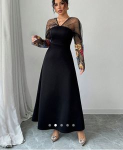 embroidered black dress by savana🖤