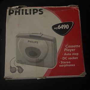 Vintage Philips AQ6490 Cassette Player With Box