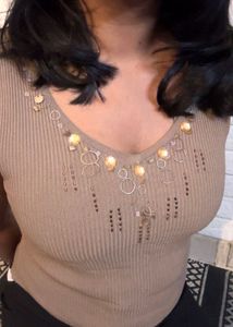 Embellished Y2k Sleeveless Top (item 37)