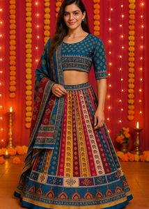 Unstiched Navratri Lehenga Choli Multi Colour