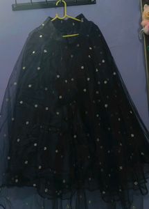 dark blue Polka Dot Skirt