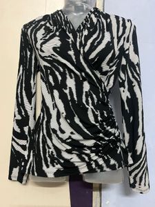 Zebra Print Wrap Top