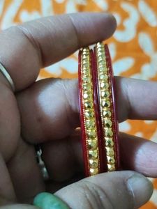 1 gm Gold Plated Synthetic Pola Pair