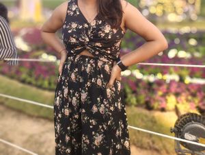 Floral Cutout Maxi Dress