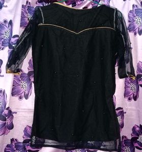 Black Net Top For Women