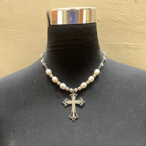 PRICE DROP Y2k Pinterest Rhinestone Cross Necklace