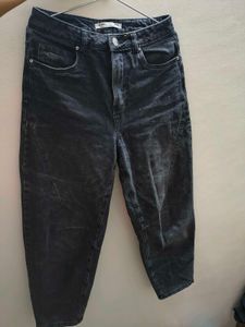 charcoal Black Mom Fit Jeans