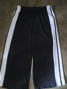 Black Wide Leg Track Pants