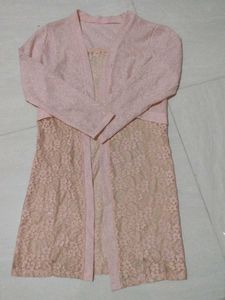 Pink Lace Shrug