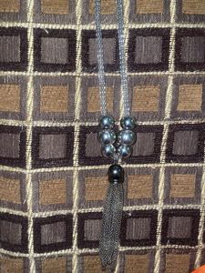 Silver-Tone Beaded Chain Necklace