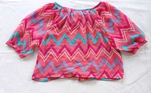 Chevron Tie-Front Top