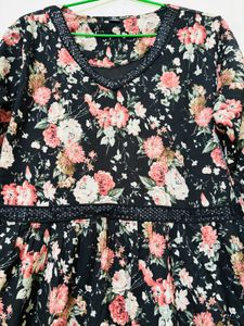 Black Floral Anarkali Kurta🌺✨