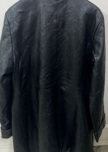 Classic Black Leather Coat