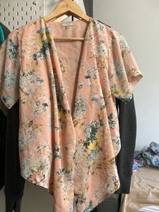 Peach Floral Koovs Cardigan