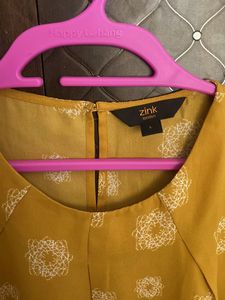 Mustard Floral Top
