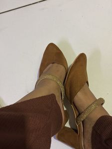 Brown Heeled Sandals
