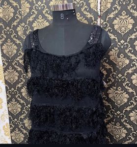 Black Fringe Dress