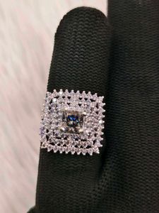 Sparkling Square Cocktail Ring