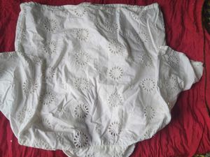 White Eyelet Button-Down Blouse