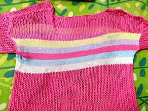Crochete Top Pink And White