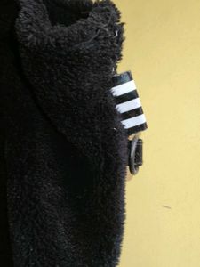Black Fluffy Tote Bag
