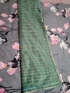 BRAND NEW DESIGNER (Green And Pink Saree)