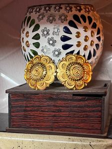 Gold Flower Earrings