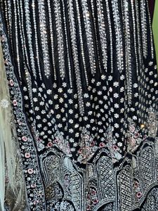 Black Velvet Embellished Lehenga