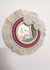 10.5 Inches Macrame Mirror