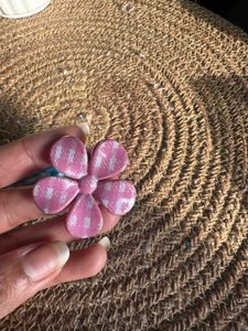 Pink Flower Hair Clip Combo