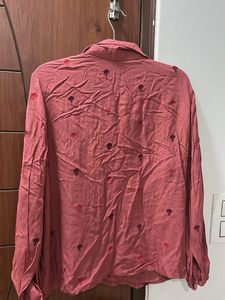 Brick Red Embroidered Co ord