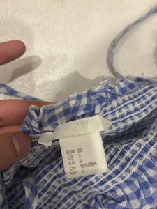 H&amp;M Gingham Crop Top