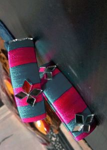 Beautiful Pink And Aqua Color Combination Bangles